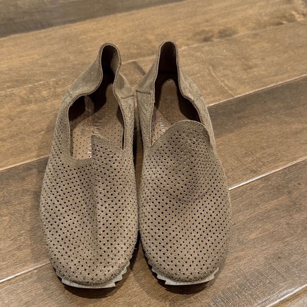 Pedro Garcia Brown Perforated Loafers